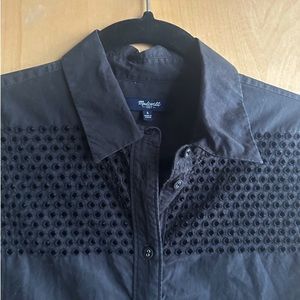 Madewell Latticework Shirt in Black, S